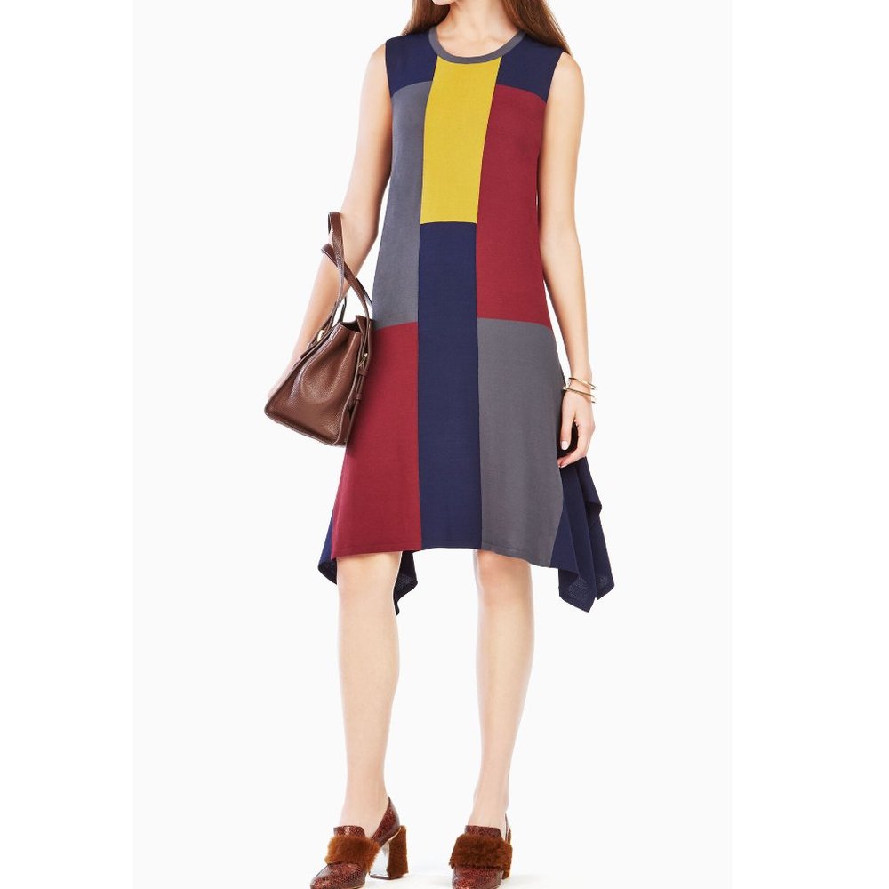 BCBG Katya Colorblocked Sweater Dress